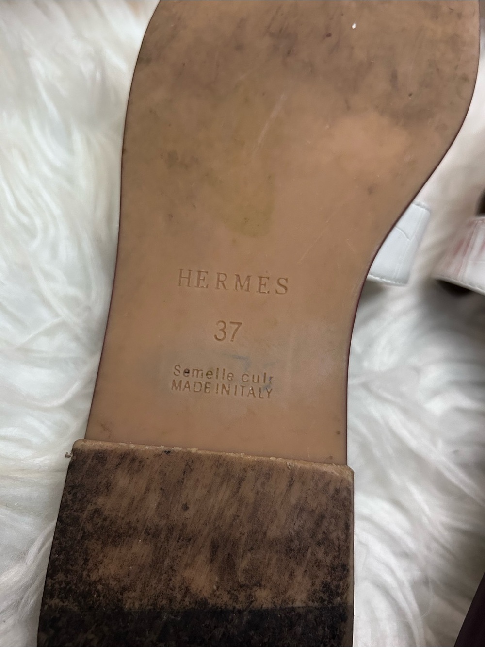 Hermes Himalaya Oran Sandals Crocodile embossed - Picture 6 of 9